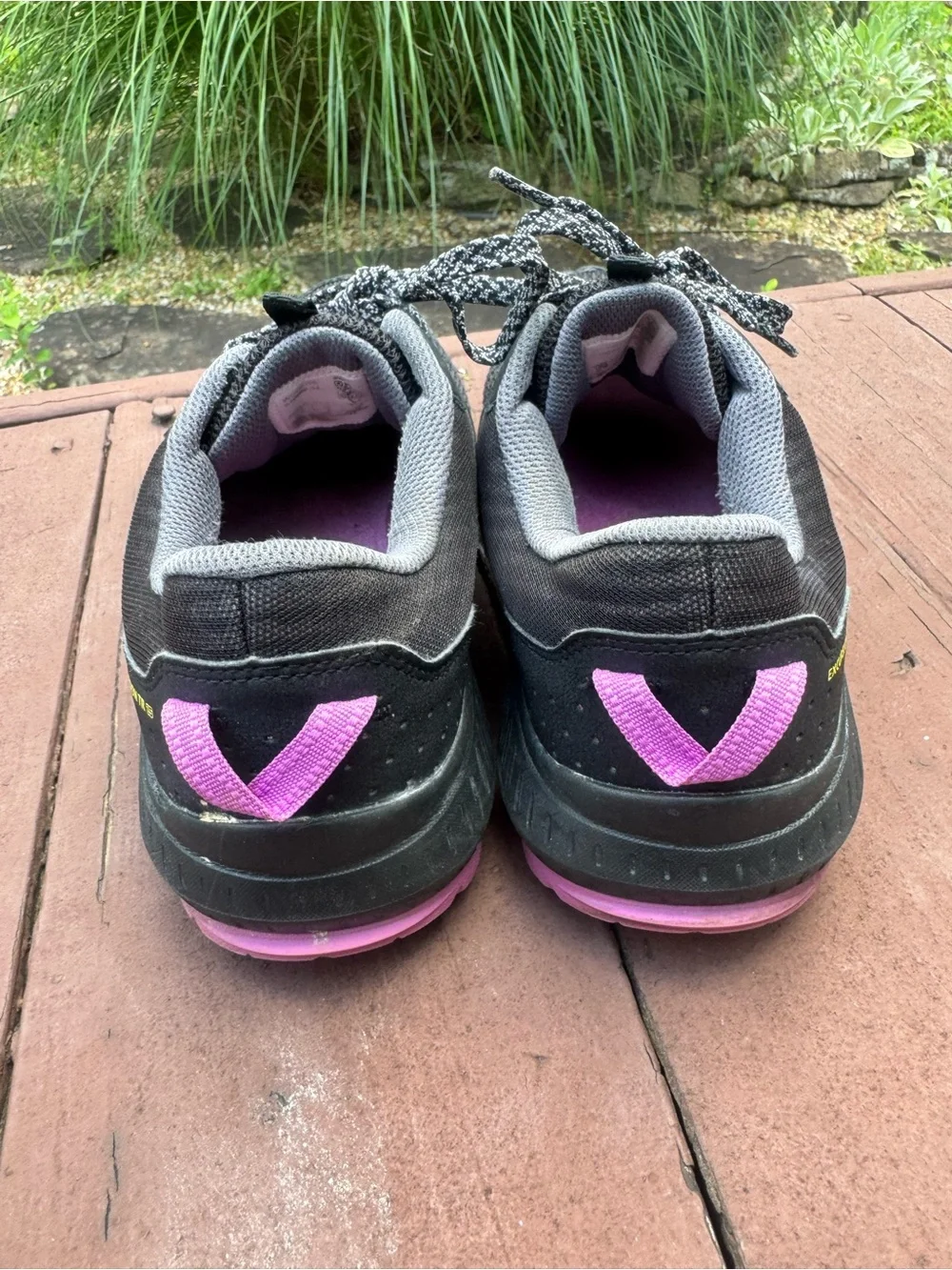 Saucony Excursion TR 15 Women's Black Athletic Trail Shoes with Pink Accents